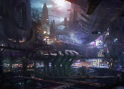 cityscapes, futuristic, fantasy art, science fiction, artwork, Prey 2 - related desktop wallpaper