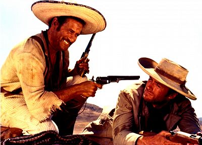guns, movies, Clint Eastwood, western, hats - desktop wallpaper