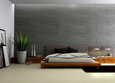 architecture, room, interior, bedroom - random desktop wallpaper