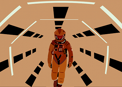 space suits, 2001: A Space Odyssey, vector art - duplicate desktop wallpaper