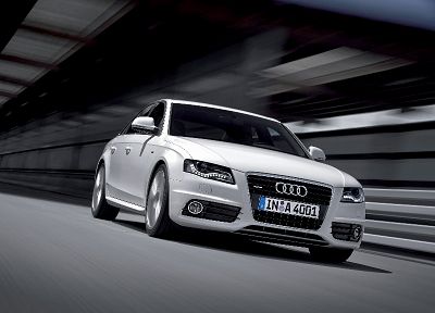 cars, Audi A4, white cars, German cars - desktop wallpaper
