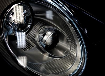 Porsche, cars, headlights - desktop wallpaper