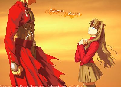 Fate/Stay Night, Tohsaka Rin, Archer (Fate/Stay Night), Fate series - desktop wallpaper