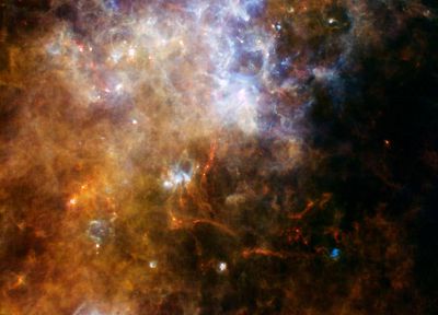 outer space, stars, nebulae, gas - duplicate desktop wallpaper