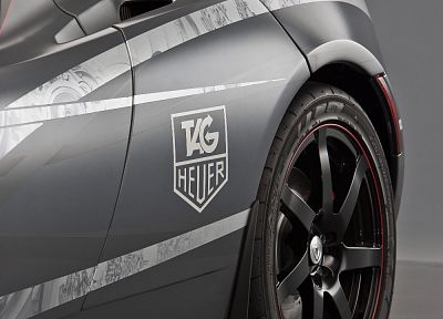 cars, grayscale, wheels, TAG Heuer, gray background, gray cars - desktop wallpaper