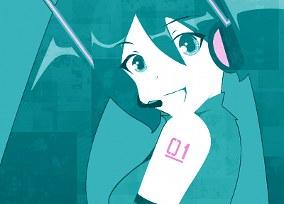 headphones, Vocaloid, Hatsune Miku - random desktop wallpaper