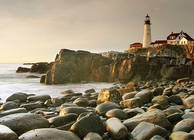 Maine, lighthouses, south, Portland - desktop wallpaper