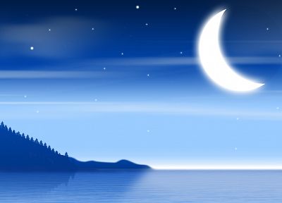 blue, Moon, skyscapes - random desktop wallpaper