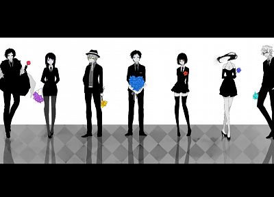 groups, Durarara!!, Heiwajima Shizuo, Orihara Izaya, Sonohara Anri, Ryuugamine Mikado, Sturluson Celty - duplicate desktop wallpaper
