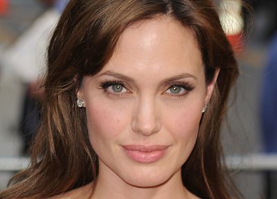women, Angelina Jolie, faces - duplicate desktop wallpaper