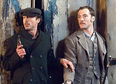 movies, Robert Downey Jr, Sherlock Holmes, Jude Law, Doctor Watson - desktop wallpaper