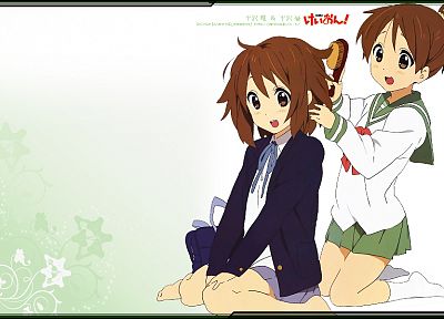 K-ON!, school uniforms, Hirasawa Yui, Hirasawa Ui - related desktop wallpaper