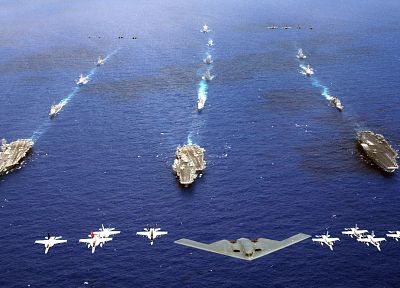 navy, shield, jet aircraft, B-2 Spirit - random desktop wallpaper