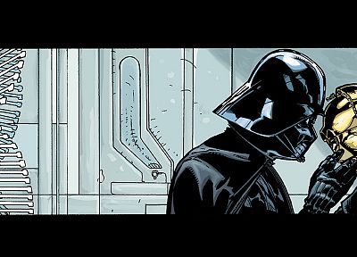 Star Wars, C3PO, Darth Vader - desktop wallpaper