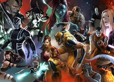 X-Men, Wolverine, Deadpool Wade Wilson, Psylocke, Jean Grey, Mystique, Marvel Comics, Emma Frost, Cyclops, Nightcrawler, Charles Xavier, Black Box, Iceman, Fantomex - random desktop wallpaper