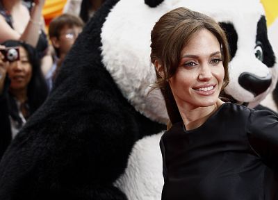 women, Angelina Jolie, Kung Fu Panda - duplicate desktop wallpaper