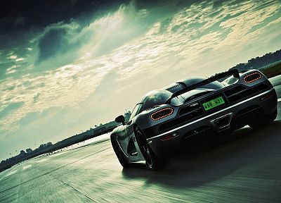 clouds, cars, supercars, Koenigsegg Agera R - desktop wallpaper
