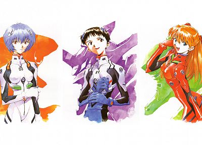 Ayanami Rei, Neon Genesis Evangelion, Asuka Langley Soryu - random desktop wallpaper