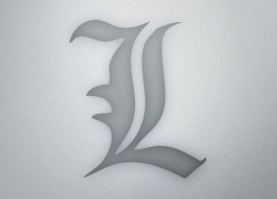 Death Note, L., calligraphy - random desktop wallpaper