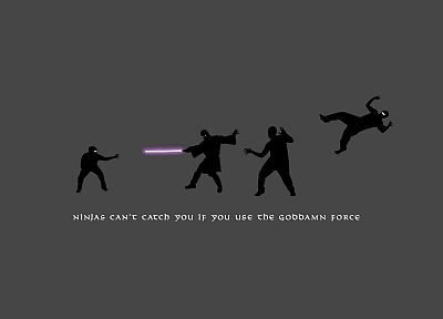 Star Wars, ninjas, lightsabers, silhouettes, ninjas cant catch you if, Mace Windu - random desktop wallpaper