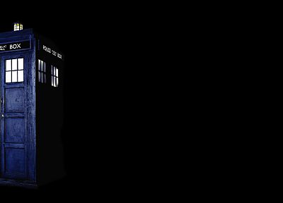 TARDIS, Doctor Who, black background - random desktop wallpaper