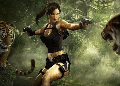 Lara Croft - duplicate desktop wallpaper