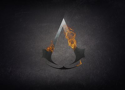 assassin, Assassins Creed, fire, symbol, logos - random desktop wallpaper