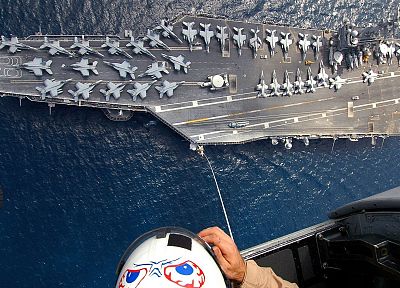 water, aircraft, vehicles, aircraft carriers - desktop wallpaper