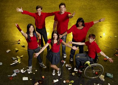 Glee, Lea Michele, Cory Monteith - desktop wallpaper
