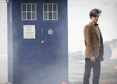 TARDIS, Matt Smith, Eleventh Doctor, Doctor Who - duplicate desktop wallpaper