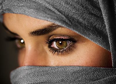 women, eyes, Muslim, Islam, hazel eyes, scarfs, faces, hijab, niqab - desktop wallpaper