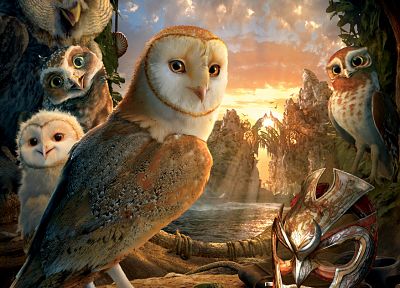 owls, Legend Of The Guardians, movie posters - random desktop wallpaper