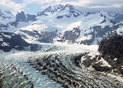 Alaska, glacier, aerial, National Park, bay - random desktop wallpaper