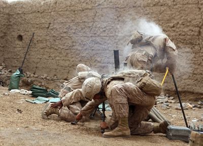 soldiers, military, shooting - desktop wallpaper