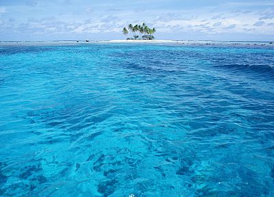 blue, islands, sea - duplicate desktop wallpaper