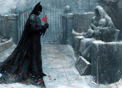 Batman, cemetery - desktop wallpaper