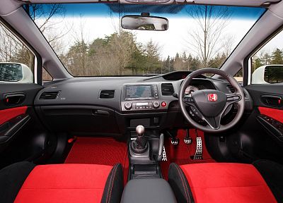 Honda, vehicles, Honda Civic, car interiors - desktop wallpaper