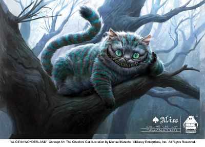 Alice in Wonderland, Cheshire Cat - duplicate desktop wallpaper