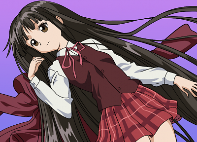 Mahou Sensei Negima, school uniforms, simple background, Konoe Konoka, Magister Negi Magi - related desktop wallpaper