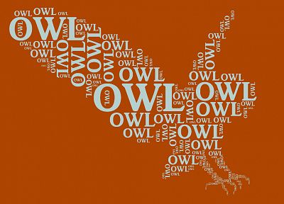 typography, owls - random desktop wallpaper