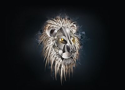abstract, mecha, lions - random desktop wallpaper