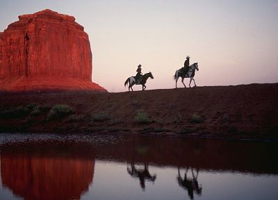 Arizona, horseback riding, rock formations - random desktop wallpaper