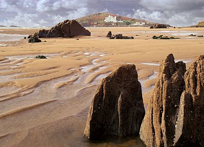 landscapes, sand, rocks, beaches - desktop wallpaper