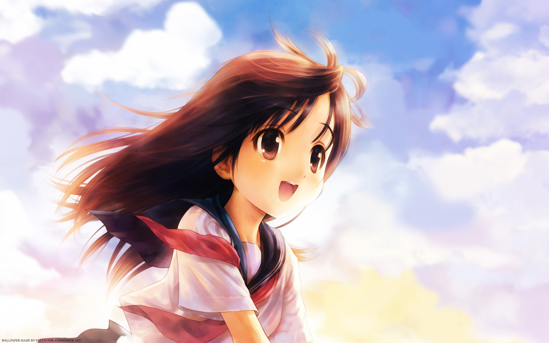 school uniforms, Narcissus, anime girls - desktop wallpaper