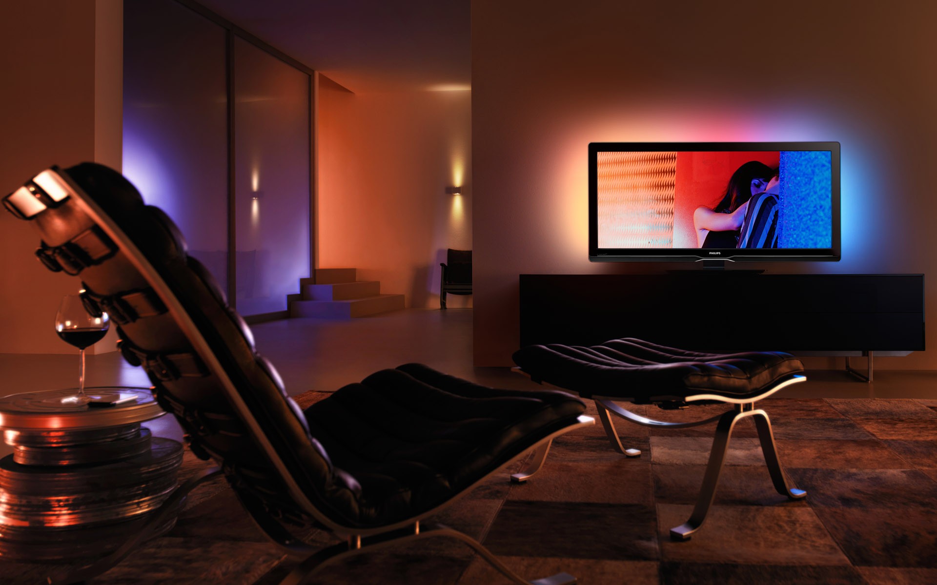 TV, couch, home, interior, Philips, interior design - desktop wallpaper