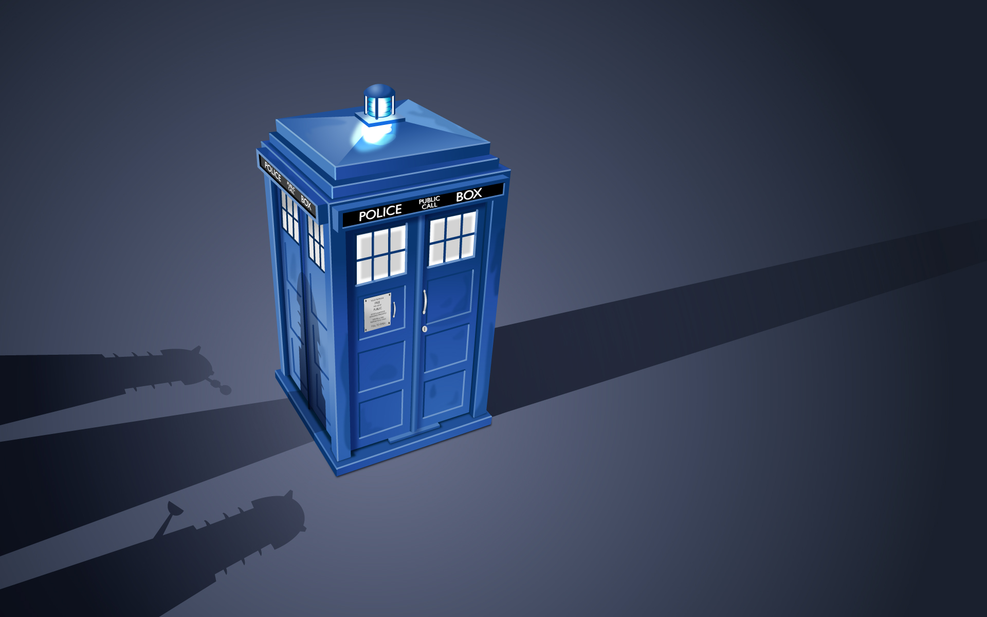 TARDIS, Dalek, Doctor Who - desktop wallpaper