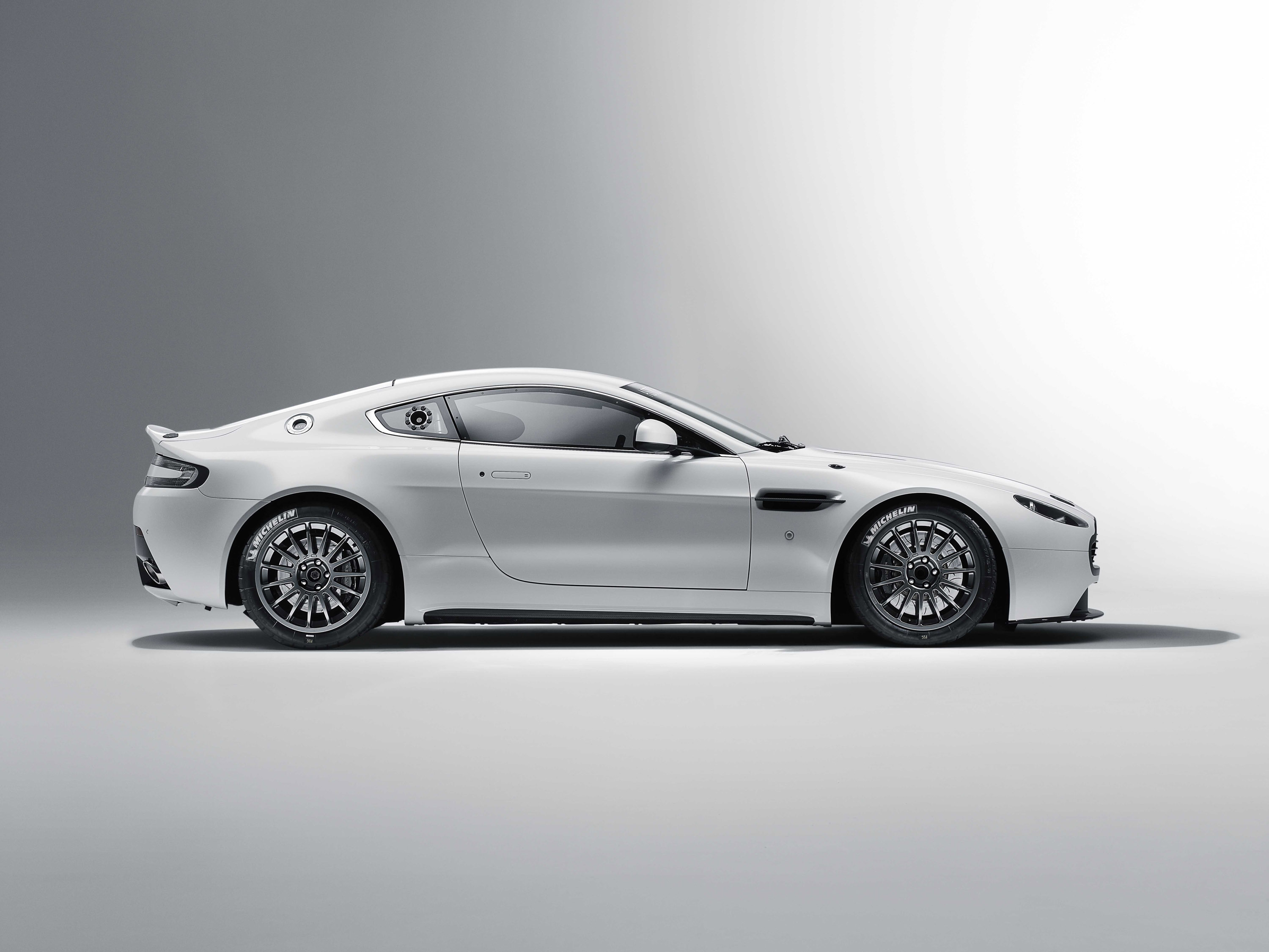 black and white, cars, Aston Martin, white cars, racing cars - desktop wallpaper