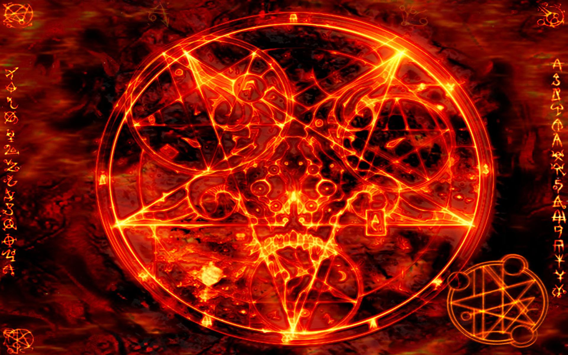 pentagram, satanic - desktop wallpaper