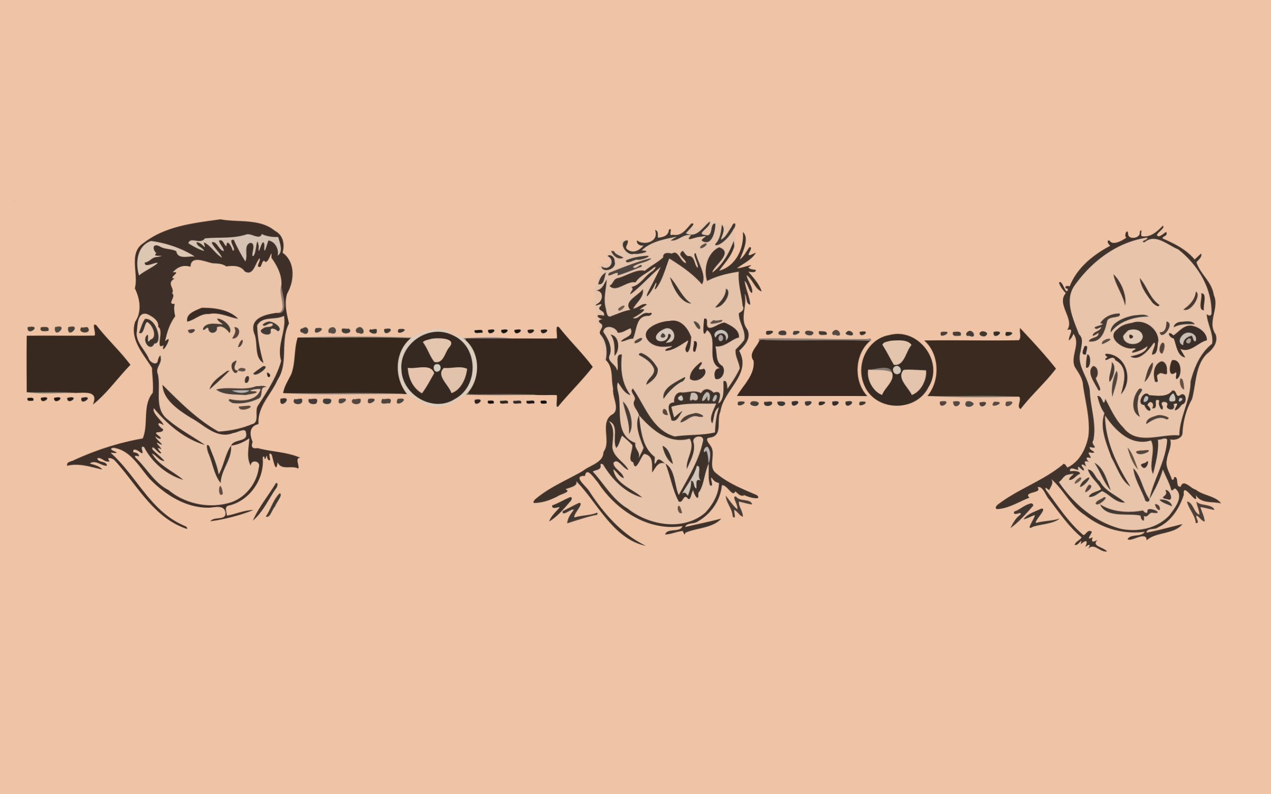 Fallout, retro, ghoul, retro art - desktop wallpaper