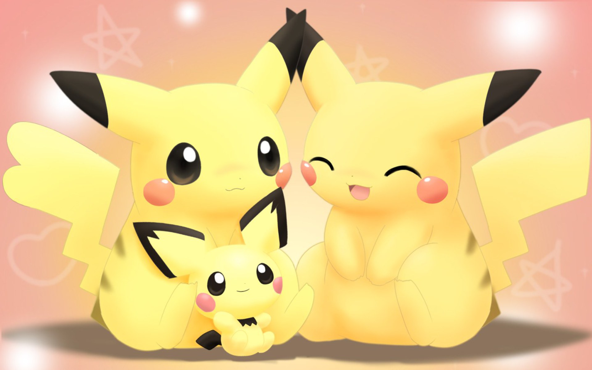 Pokemon, Pikachu, Pichu - desktop wallpaper